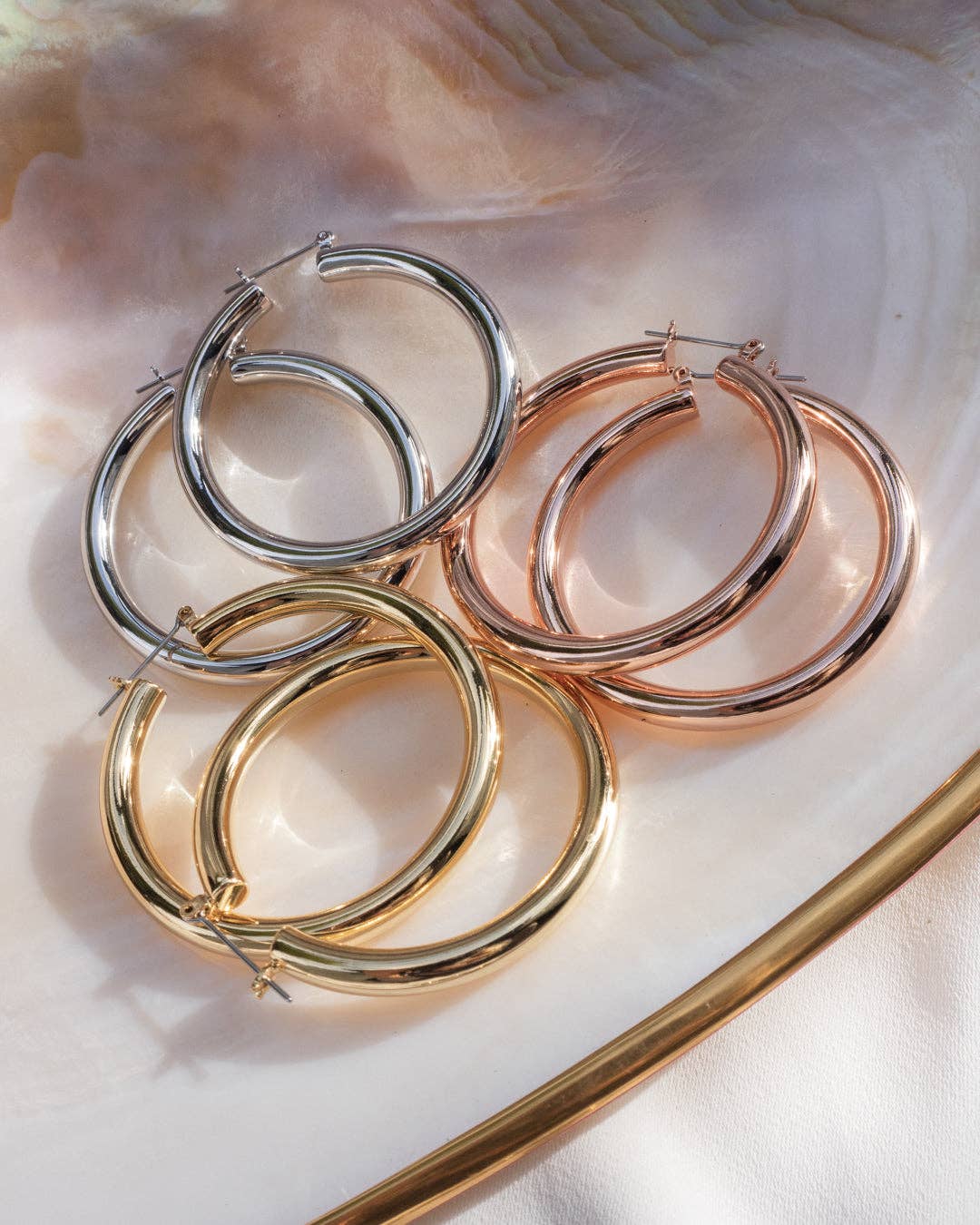 Amalfi Tube Hoops- Gold