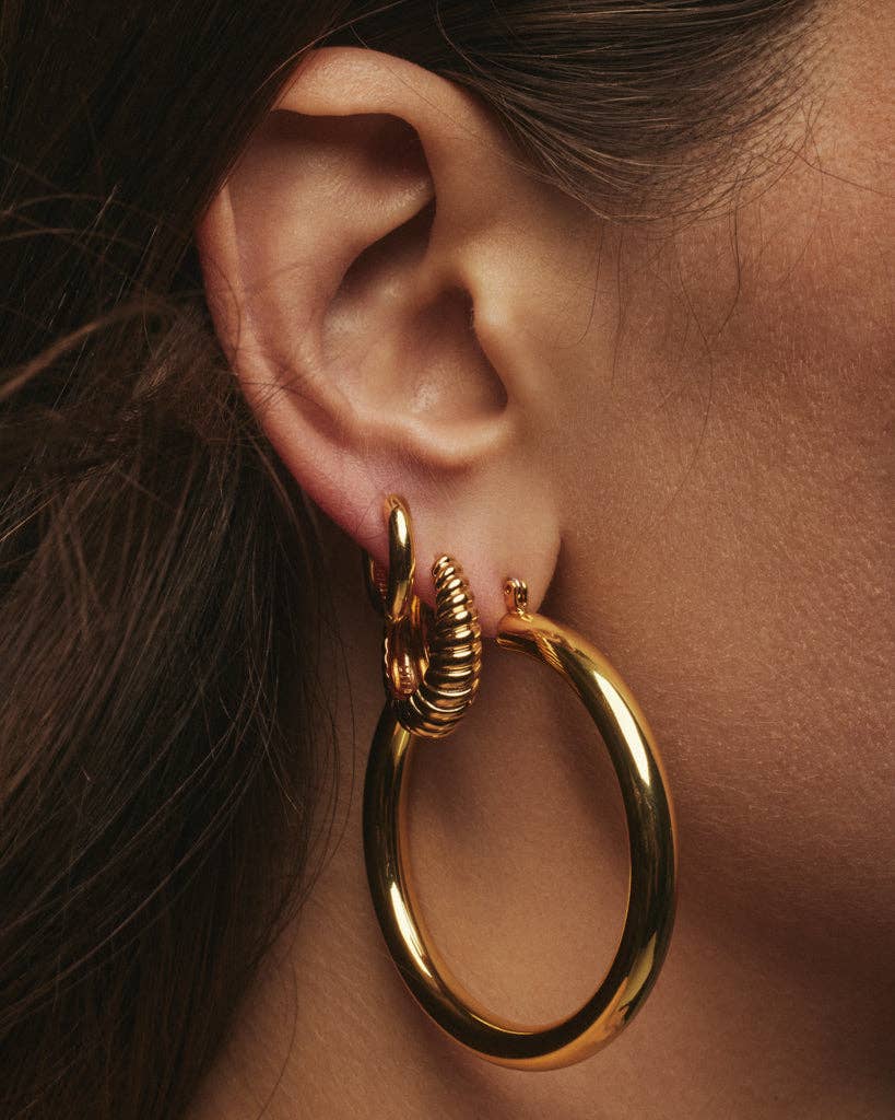 Amalfi Tube Hoops- Gold