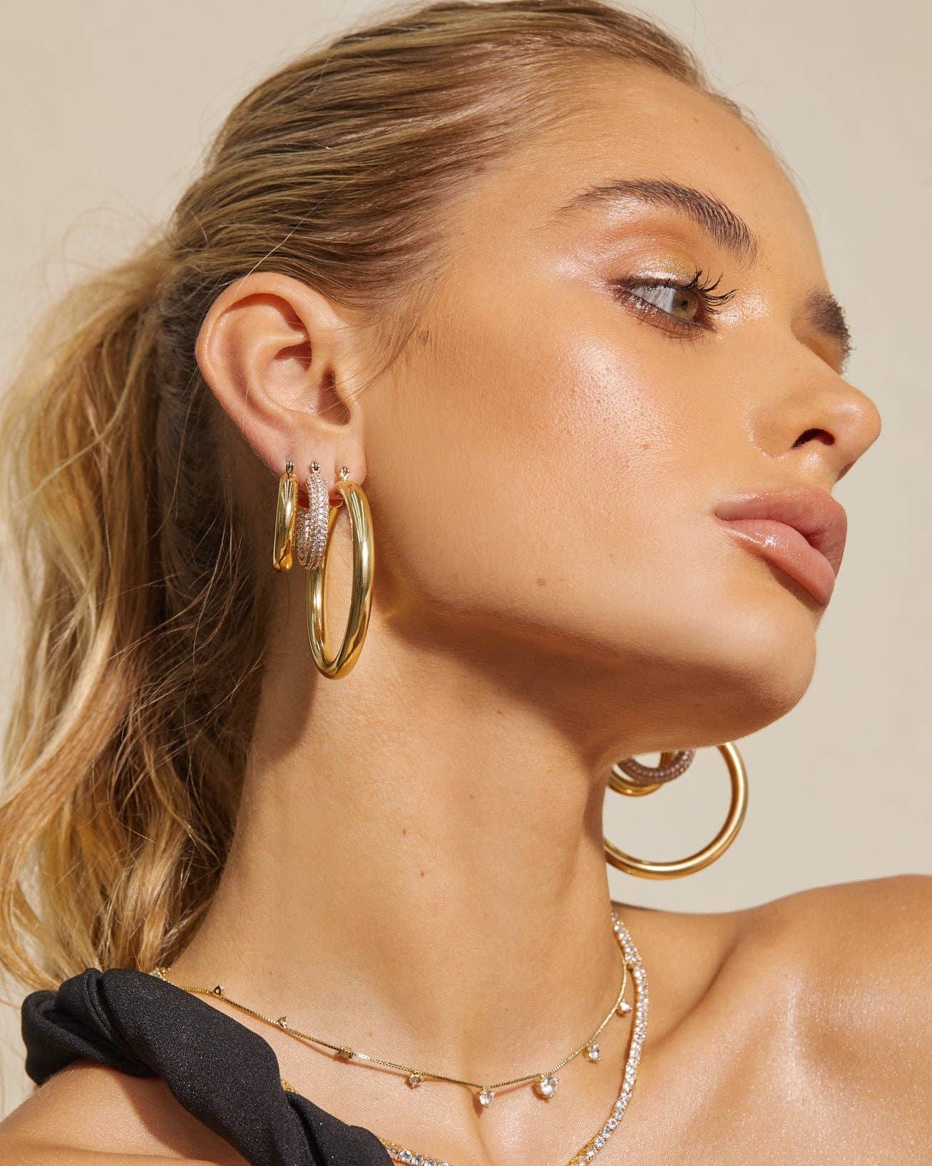 Amalfi Tube Hoops- Gold