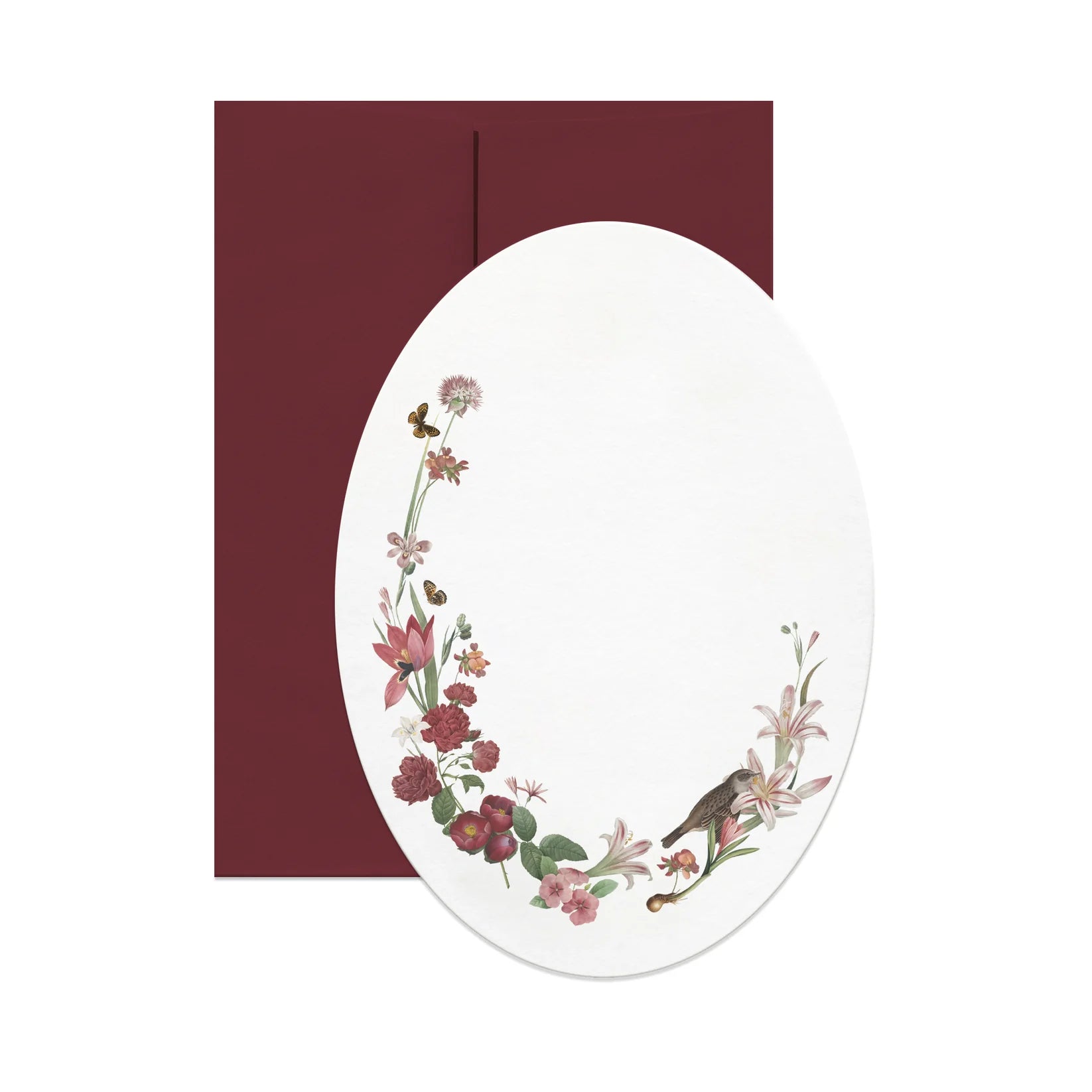 Red Oval Greeting Card