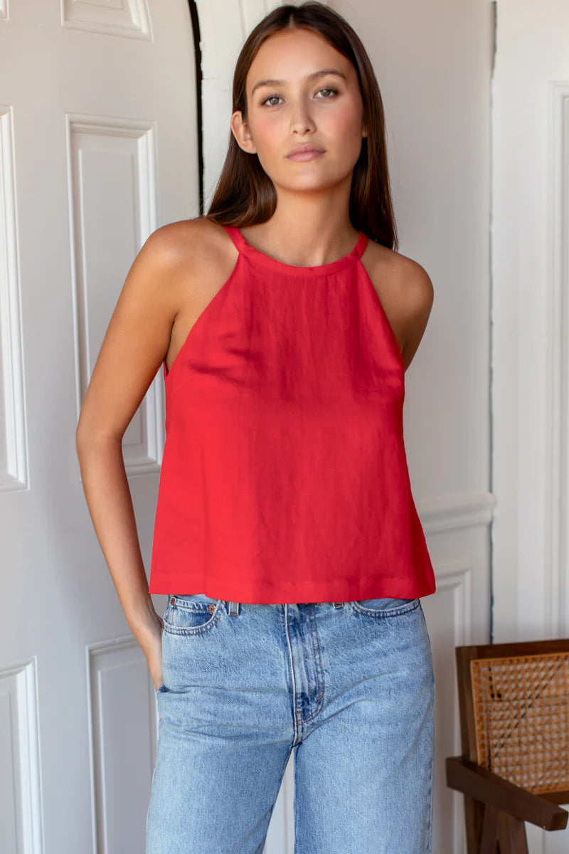 High Neck Tank in Grenadine