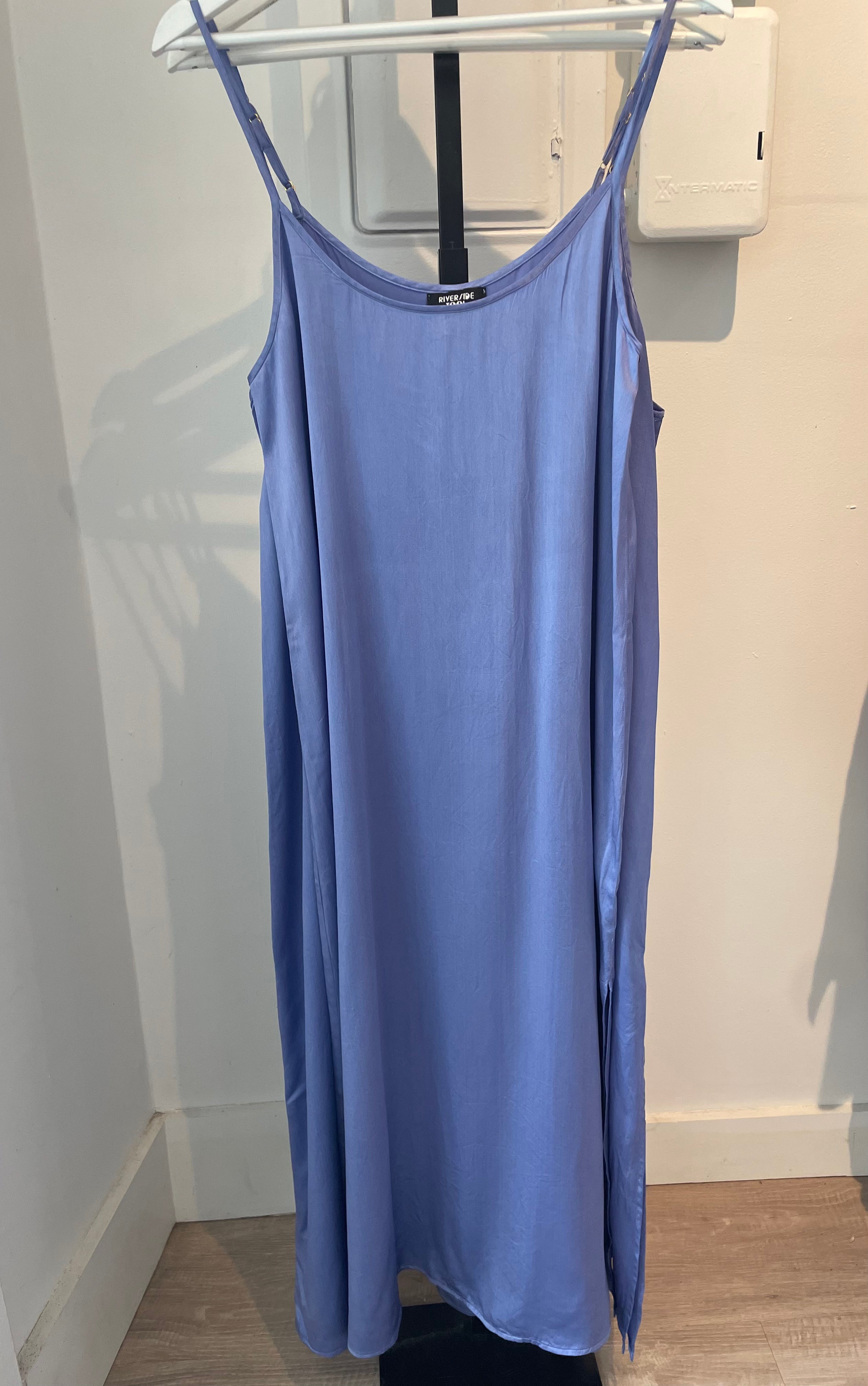 Silk Slip Dress in Violet