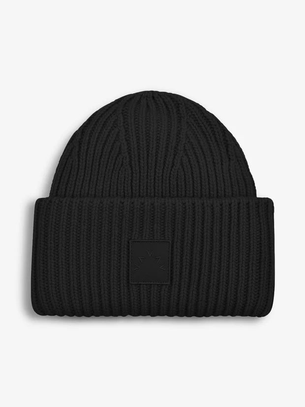 Crest Rib Beanie in Black