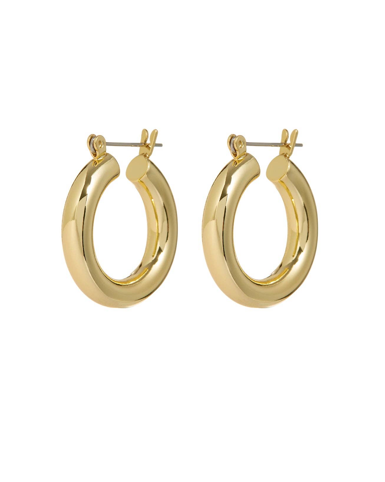 Baby Amalfi Tube Hoops- Gold