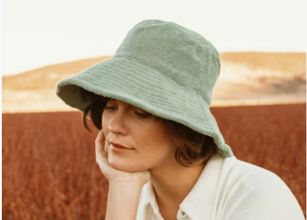 Terry Sage Pampas Bucket Hat