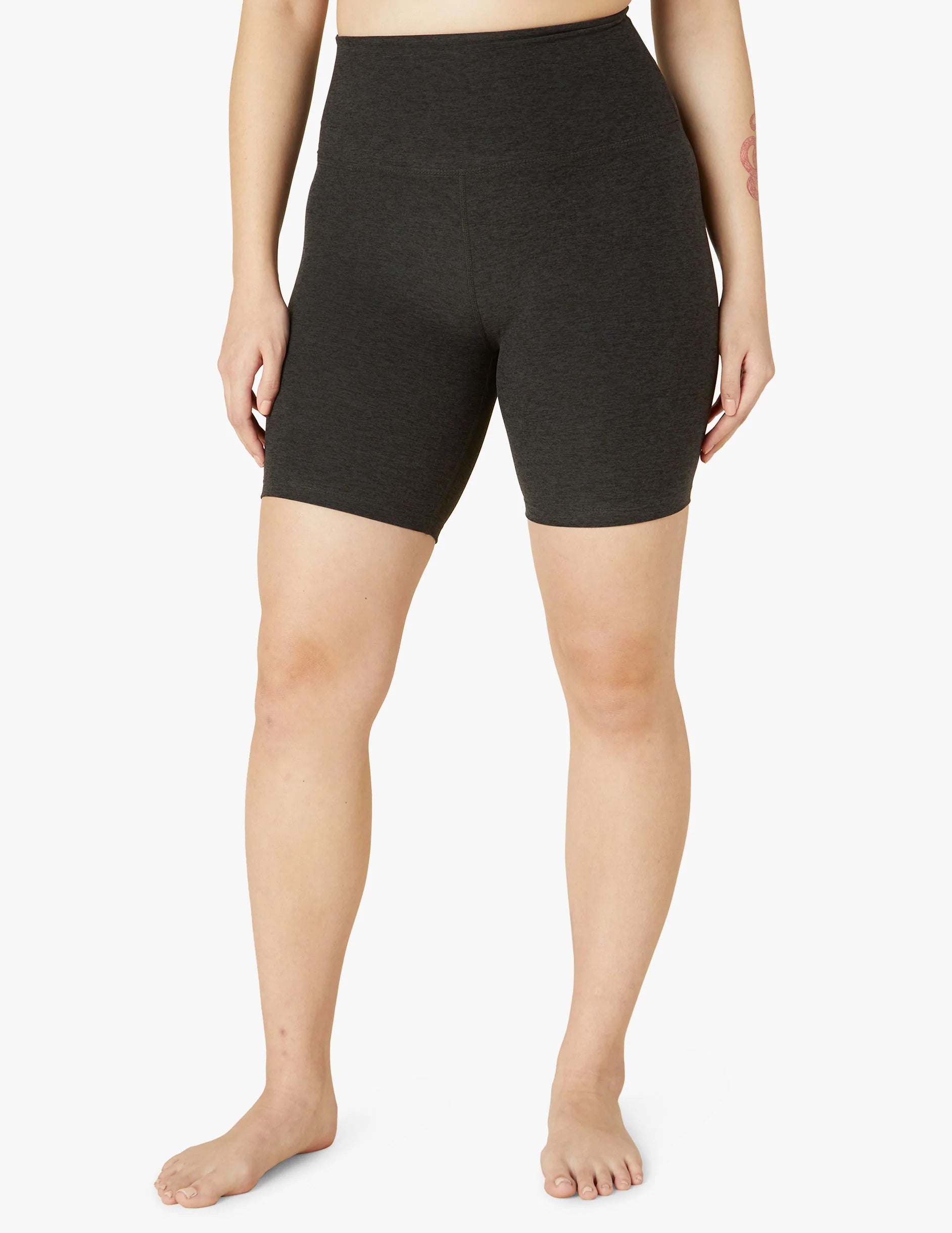 Spacedye High Waisted Biker Short in Darkest Night